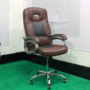 Special Boss Chair - Leather+Fiber+SS - Model 02