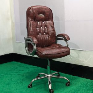 Special Boss Chair - Leather+Fiber+SS - Model 03