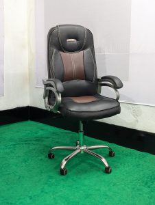 Special Boss Chair - Leather+Fiber+SS - Model 07