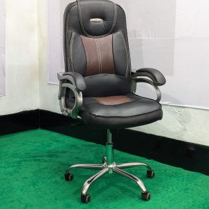 Special Boss Chair - Leather+Fiber+SS - Model 07